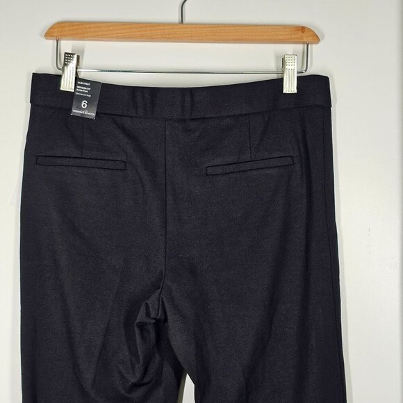 Amanda + Chelsea Alex Ponte Knit Trousers Modern Fit Ankle Stretch Black 6 NWT - Picture 4 of 16